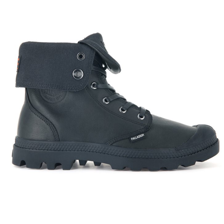 Bottes Palladium Baggy Leather ESS WP Femme Noir | FR HJF849V